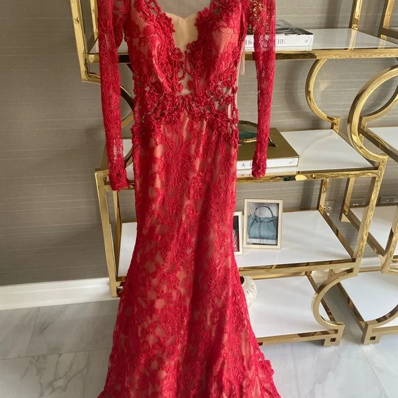 Tarik Ediz Dresses | Brand New Tarik Ediz - Evening Gown | Color: Red | Size: 2 | Drshopaholic's Closet